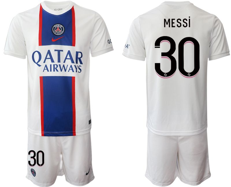 Men 2022-2023 Club Paris St German away white #30 Soccer Jerseys->paris st german jersey->Soccer Club Jersey